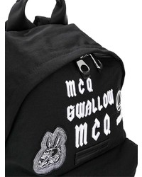 schwarzer bedruckter Rucksack von McQ Alexander McQueen