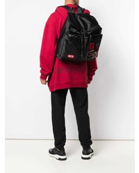 schwarzer bedruckter Rucksack von McQ Alexander McQueen