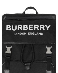 schwarzer bedruckter Rucksack von Burberry