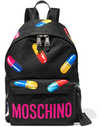 schwarzer bedruckter Rucksack von Moschino