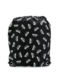 schwarzer bedruckter Rucksack von Moschino