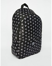 schwarzer bedruckter Rucksack von adidas