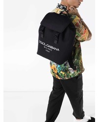 schwarzer bedruckter Rucksack von Dolce & Gabbana