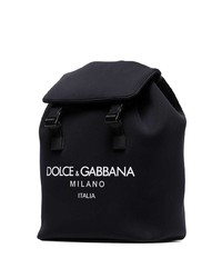 schwarzer bedruckter Rucksack von Dolce & Gabbana