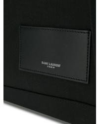 schwarzer bedruckter Rucksack von Saint Laurent