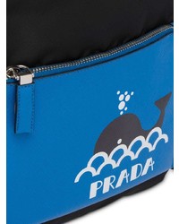 schwarzer bedruckter Rucksack von Prada