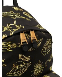 schwarzer bedruckter Rucksack von Moschino