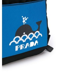 schwarzer bedruckter Rucksack von Prada