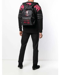 schwarzer bedruckter Rucksack von Philipp Plein