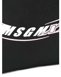 schwarzer bedruckter Rucksack von MSGM