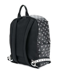 schwarzer bedruckter Rucksack von Giuseppe Zanotti