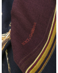schwarzer bedruckter Schal von Dolce & Gabbana