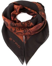 schwarzer bedruckter Schal von Etro