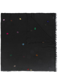 schwarzer bedruckter Schal von Faliero Sarti