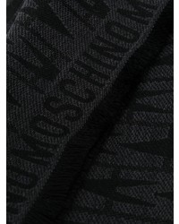 schwarzer bedruckter Schal von Moschino