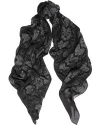 schwarzer bedruckter Schal von Marc by Marc Jacobs