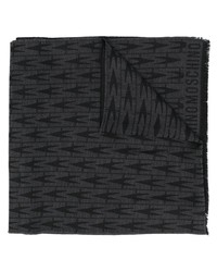 schwarzer bedruckter Schal von Moschino