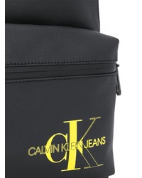 schwarzer bedruckter Segeltuch Rucksack von Calvin Klein Jeans