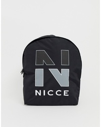 schwarzer bedruckter Segeltuch Rucksack von Nicce