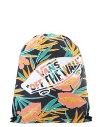 schwarzer bedruckter Segeltuch Rucksack von Vans