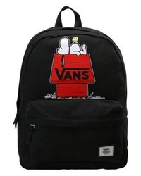 schwarzer bedruckter Segeltuch Rucksack von Vans