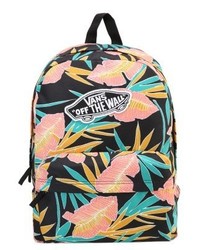 schwarzer bedruckter Segeltuch Rucksack von Vans