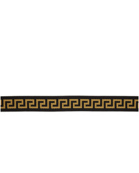 schwarzer bedruckter Segeltuchgürtel von Versace