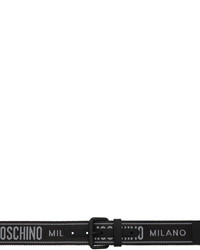 schwarzer bedruckter Segeltuchgürtel von Moschino