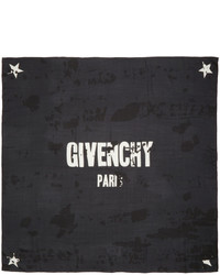 schwarzer bedruckter Seideschal von Givenchy