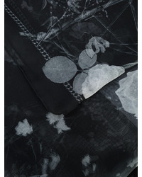 schwarzer bedruckter Seideschal von Alexander McQueen