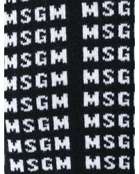 schwarzer bedruckter Wollpullover von MSGM