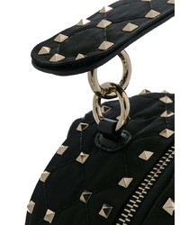 schwarzer beschlagener Leder Rucksack von Valentino