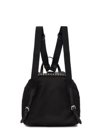 schwarzer beschlagener Nylon Rucksack von Prada