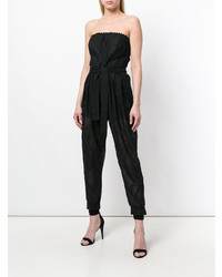 schwarzer bestickter Jumpsuit von Philosophy di Lorenzo Serafini