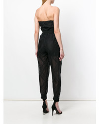 schwarzer bestickter Jumpsuit von Philosophy di Lorenzo Serafini