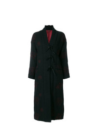 schwarzer bestickter Mantel von Romeo Gigli Vintage