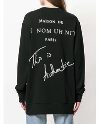schwarzer bestickter Oversize Pullover von Ih Nom Uh Nit