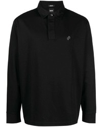 schwarzer bestickter Polo Pullover von BOSS