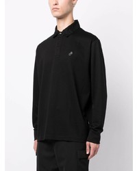 schwarzer bestickter Polo Pullover von BOSS