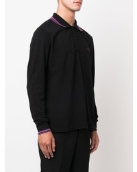 schwarzer bestickter Polo Pullover von Etro