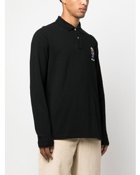 schwarzer bestickter Polo Pullover von Polo Ralph Lauren