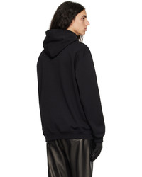 schwarzer bestickter Pullover mit einem Kapuze von VTMNTS