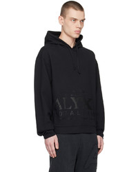 schwarzer bestickter Pullover mit einem Kapuze von 1017 Alyx 9Sm