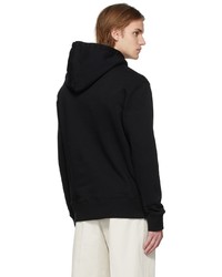 schwarzer bestickter Pullover mit einem Kapuze von JW Anderson