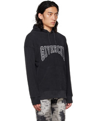 schwarzer bestickter Pullover mit einem Kapuze von Givenchy