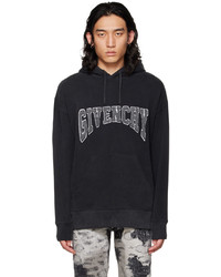 schwarzer bestickter Pullover mit einem Kapuze von Givenchy