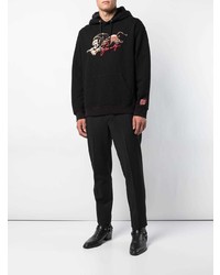 schwarzer bestickter Pullover mit einem Kapuze von Givenchy