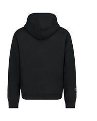 schwarzer bestickter Pullover mit einem Kapuze von Sublevel