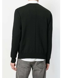 schwarzer bestickter Pullover mit einem Rundhalsausschnitt von Givenchy