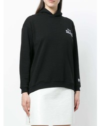 schwarzer bestickter Pullover mit einer Kapuze von Chiara Ferragni